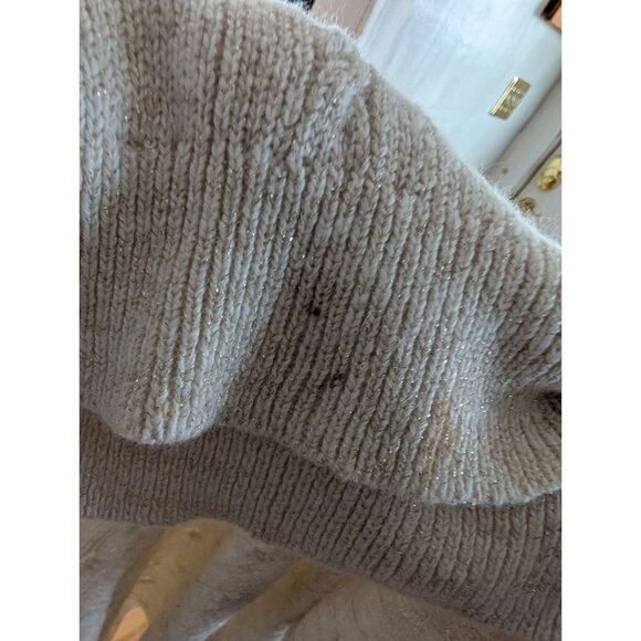 Loft Womens Cable Knit Wool Blend V-Neck Sweater M New - Picture 8 of 10